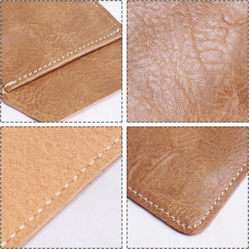 Haecsfl 2 Pieces PU Leather Pocket Protector,Pen Pouch Holder Organizer for Shirts, Lab Coats, Pants - Multi-Purpose - Holds Pens, Pointers, Pencils, and Notes(2-Nude) - Image 5
